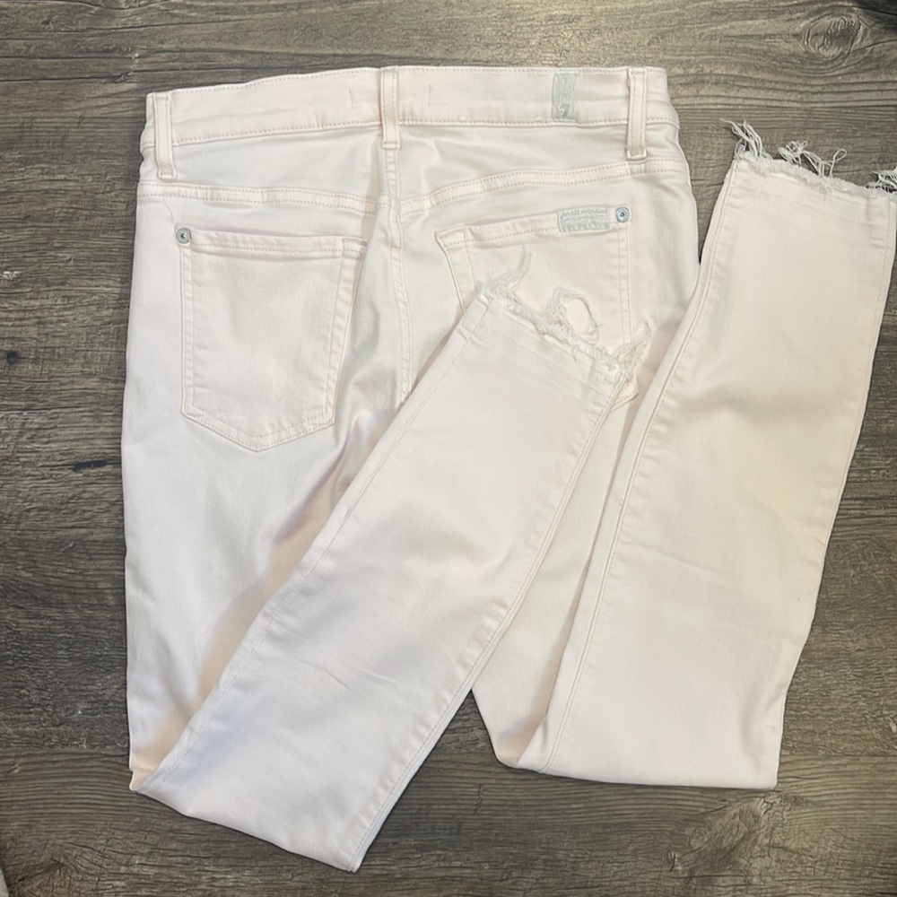 7 for all mankind pale pink jeans - Picture 5 of 5
